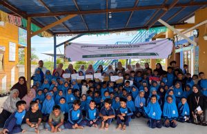 Mahasiswa KKN Literasi Tematik 44 USK Gelar Lomba Mewarnai Peringati Hari Anak Nasional